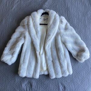 Vintage faux fur Donnybrook coat in white